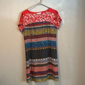 Sundance print dress, size 4, 100% silk